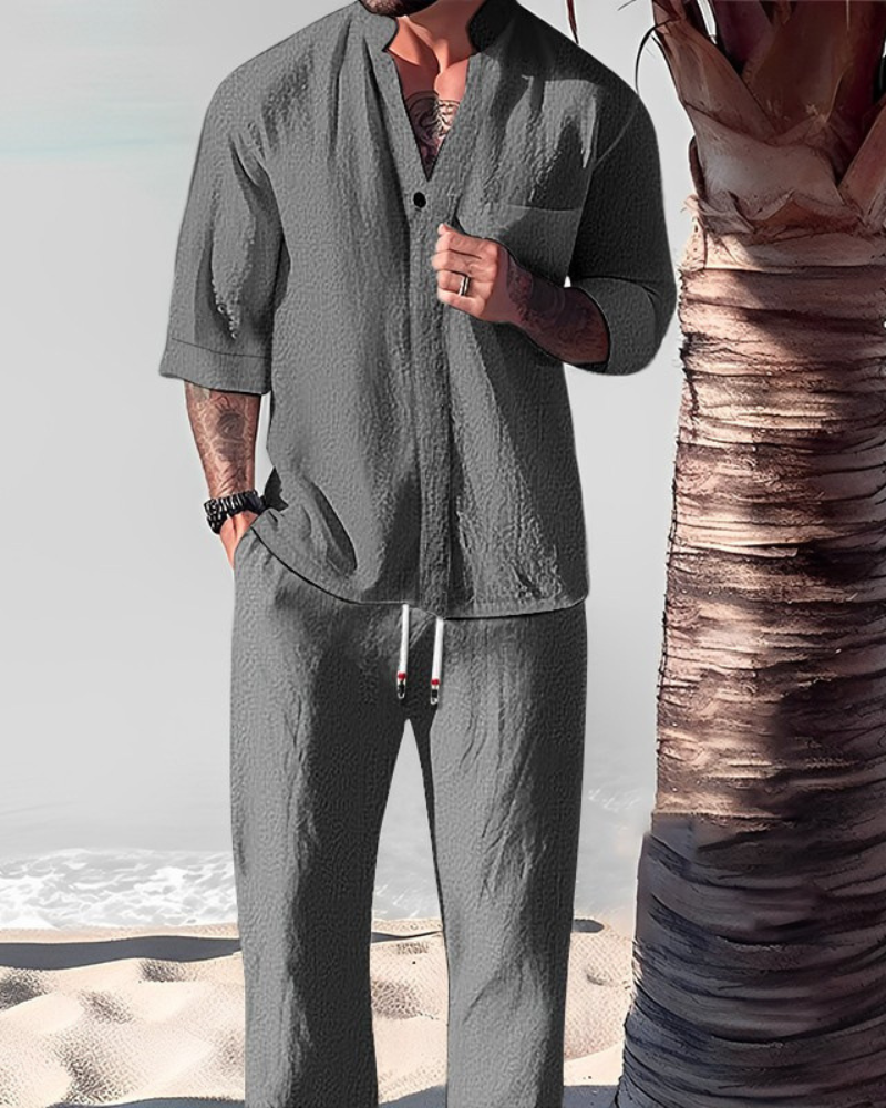 Lars | Vintage Linnen Tracksuit voor Comfortabele Casual Dagen 2