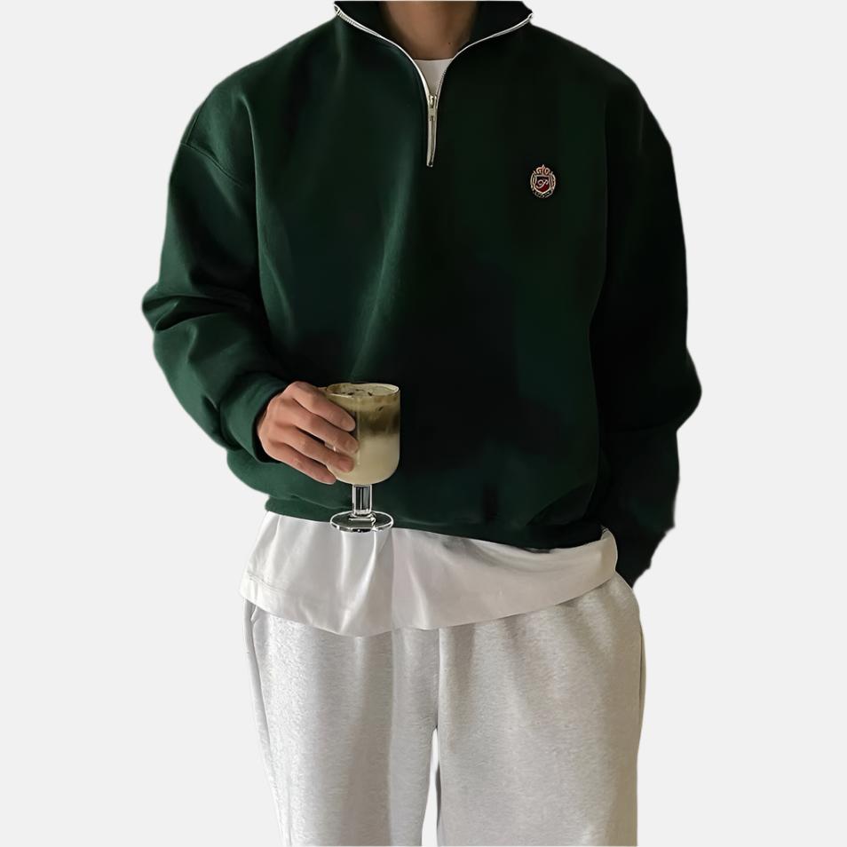 Liam | Sportieve Heren Sweater met Half-Zip en Comfortabele Pasvorm 0