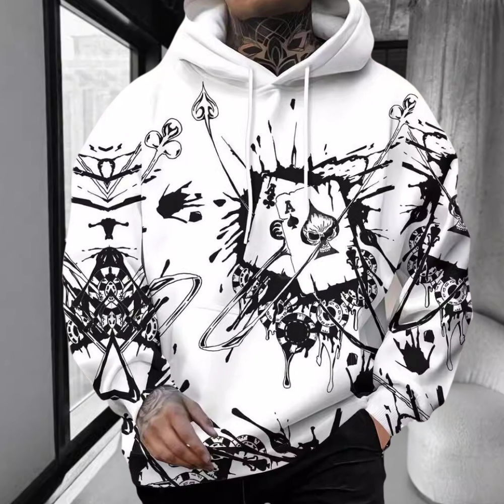 Lichtgewicht Heren Hoodie met Capuchon en Kangoeroezak - Comfortabele Ademend Katoenmix voor Lente en Herfst 0