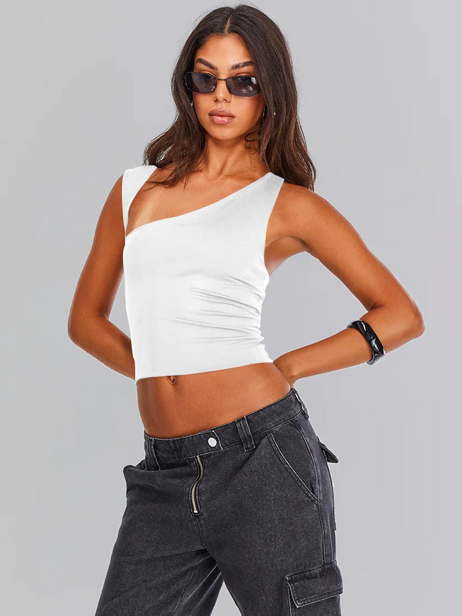 Lotte | Stijlvolle Crop Top voor Vrouwen met Een-Schouderdesign 1