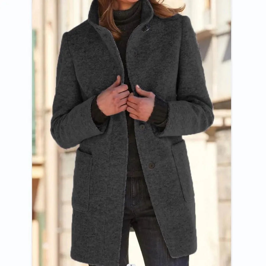 Lotte | Stijlvolle Lange Wollen Jas Dames voor Winter en Elegante Gelegenheden 1