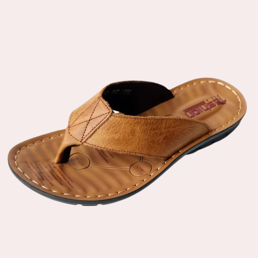 Lars | Stijlvolle Leren Slippers Heren Voor Comfortabele Zomerlook 1