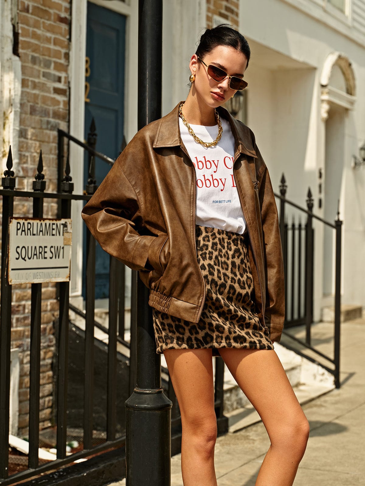 Luna | Trendy Oversized Leren Jas Dames voor een Casual Vintage Look 0