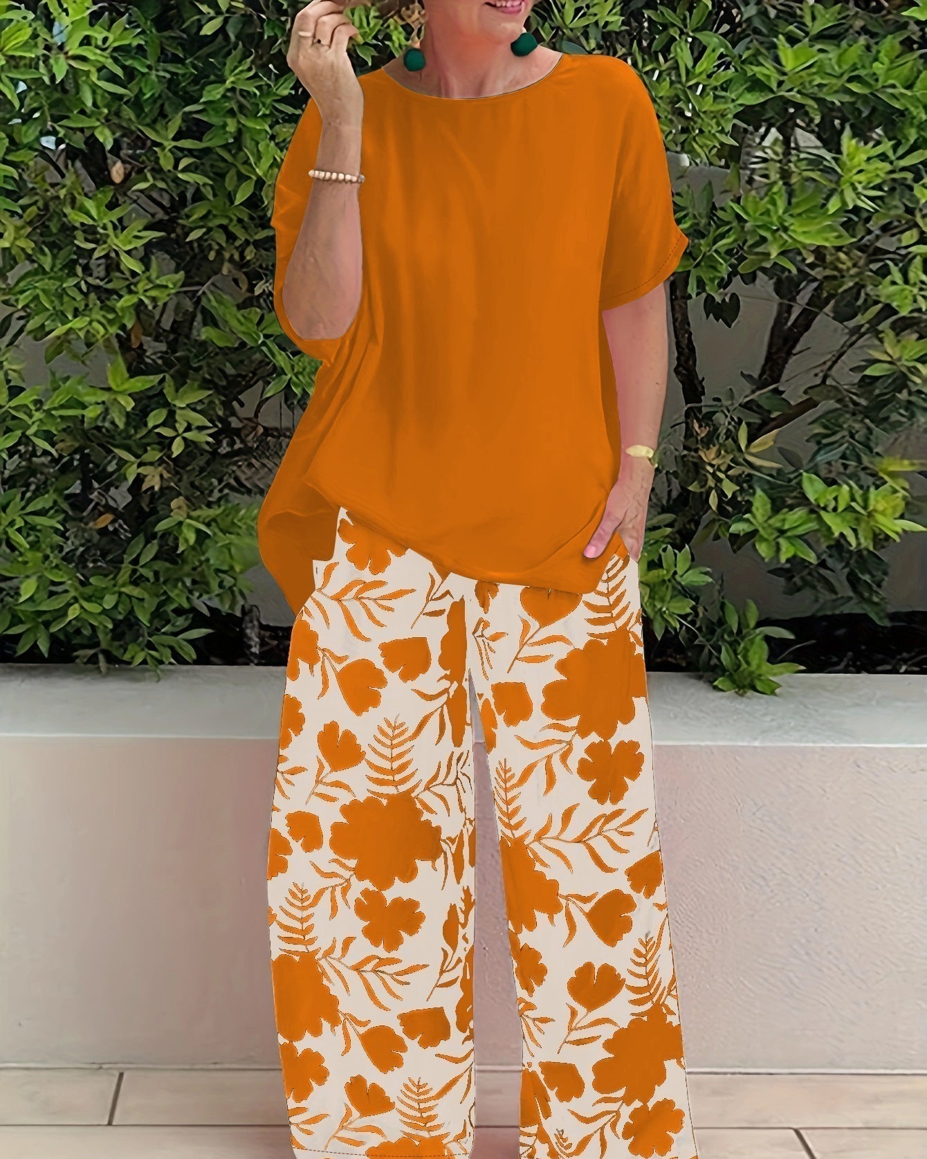 Sophie | Bloemen Broek | Damesmode | Brede Pijpen | Elegante Stijl 2