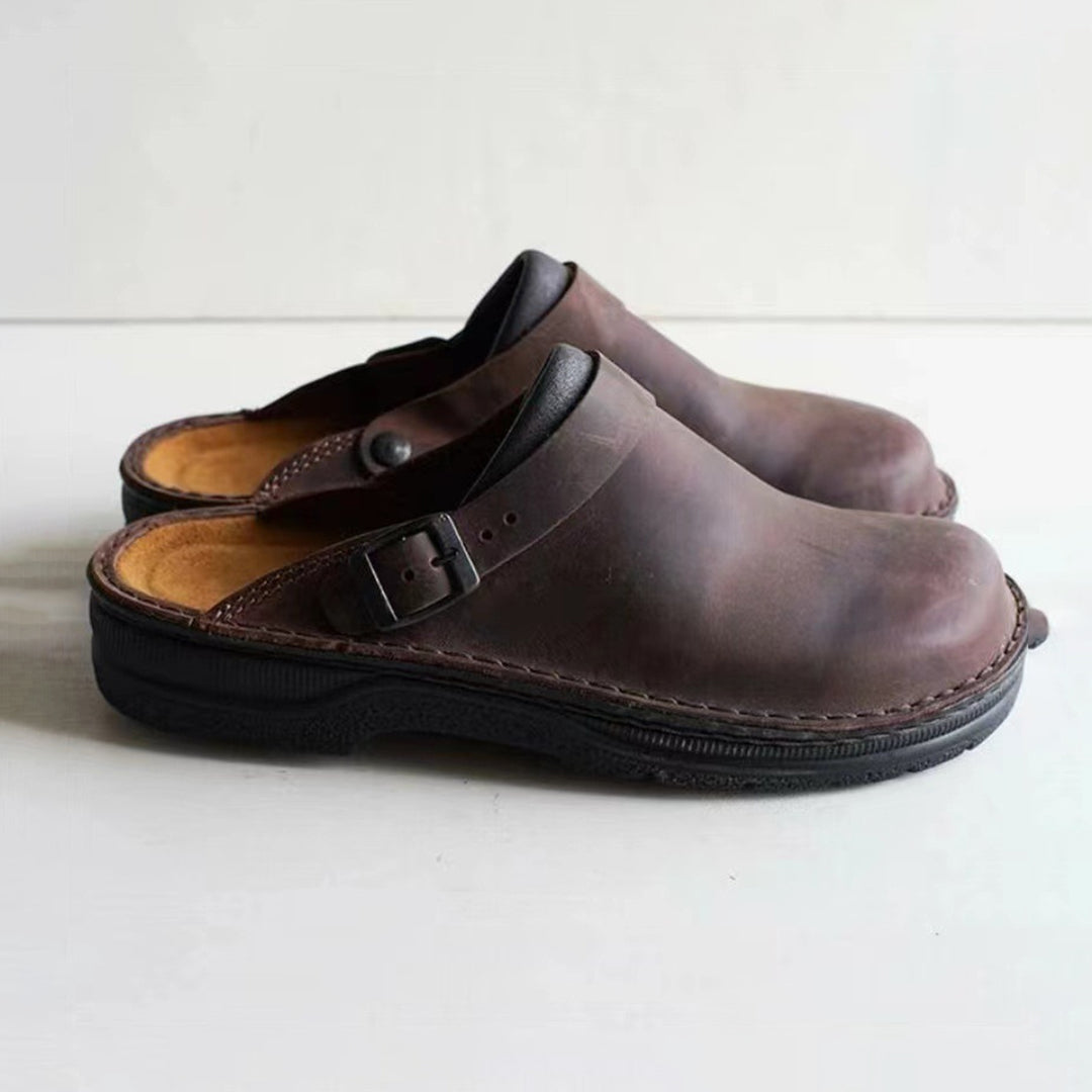 Lars | Luxe Leren Pantoffels Heren voor Comfortabele Sloffen Thuis 2