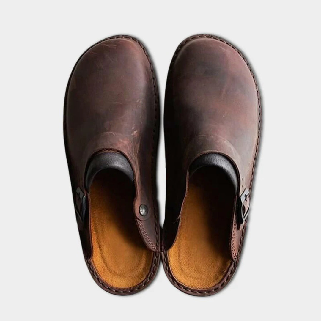 Lars | Luxe Leren Pantoffels Heren voor Comfortabele Sloffen Thuis 4
