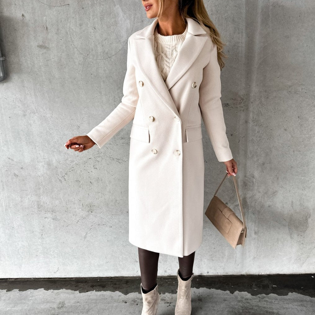 Dubbel Geknoopte Winterjas | Elegant, Warm & Perfect voor Koude Dagen