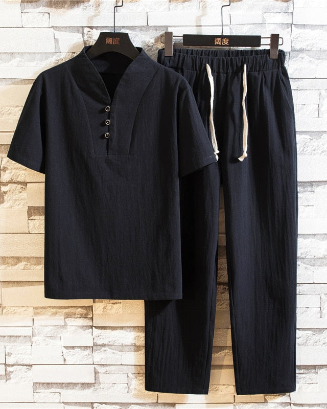 Drew | Luchtige Linnen Kledingset voor Heren met Comfort en Stijl