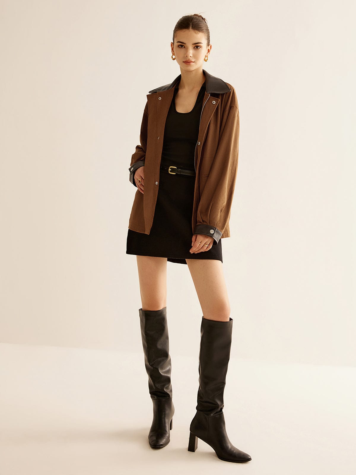 Sophie | Stijlvol Dames Winterjas met Oversized Pasvorm en Lederen Accenten 1