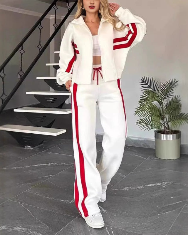 Trendy Dames Trainingsset – Comfortabele Pasvorm, Ademend Materiaal en Modieus Design, Verkrijgbaar in Meerdere Kleuren 0