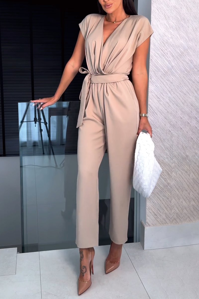 Zomer Jumpsuit Dames - Lichtgewicht, Ademend Materiaal, Elegante Pasvorm, Verstelbare Schouderbanden, Geschikt voor Casual en Formele Gelegenheden 1