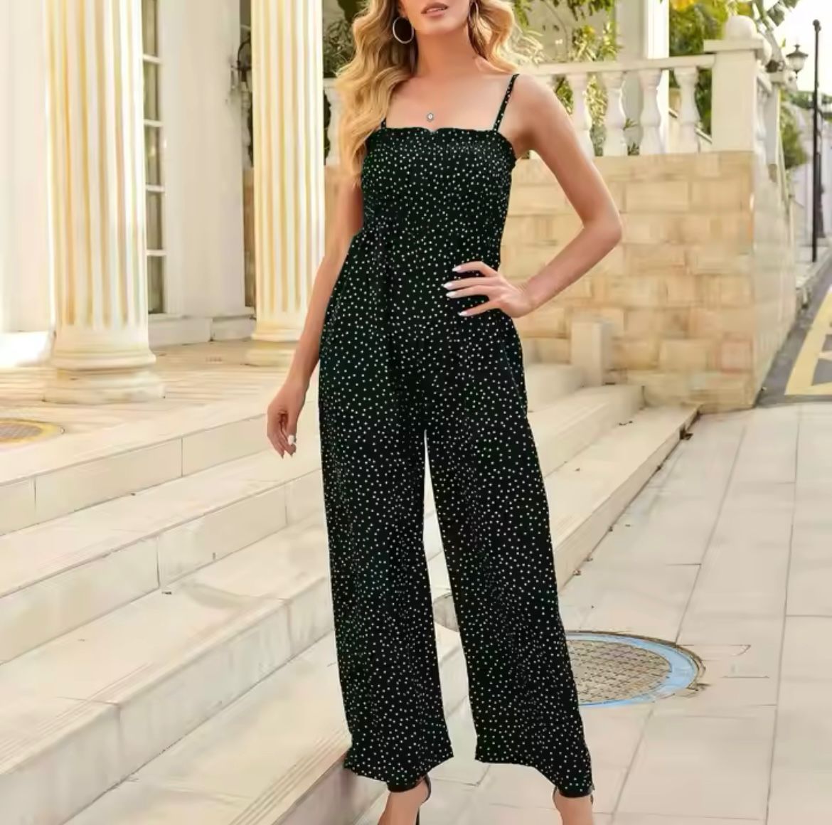 Zwarte Jumpsuit Dames van 100% Katoen – Comfortabele en Stijlvolle Outfit voor Elke Gelegenheid 4