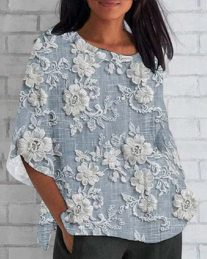 Emma | Dames Blouse Lange Mouw | Witte Dames Blouse | Blouse Korte Mouw Dames-2