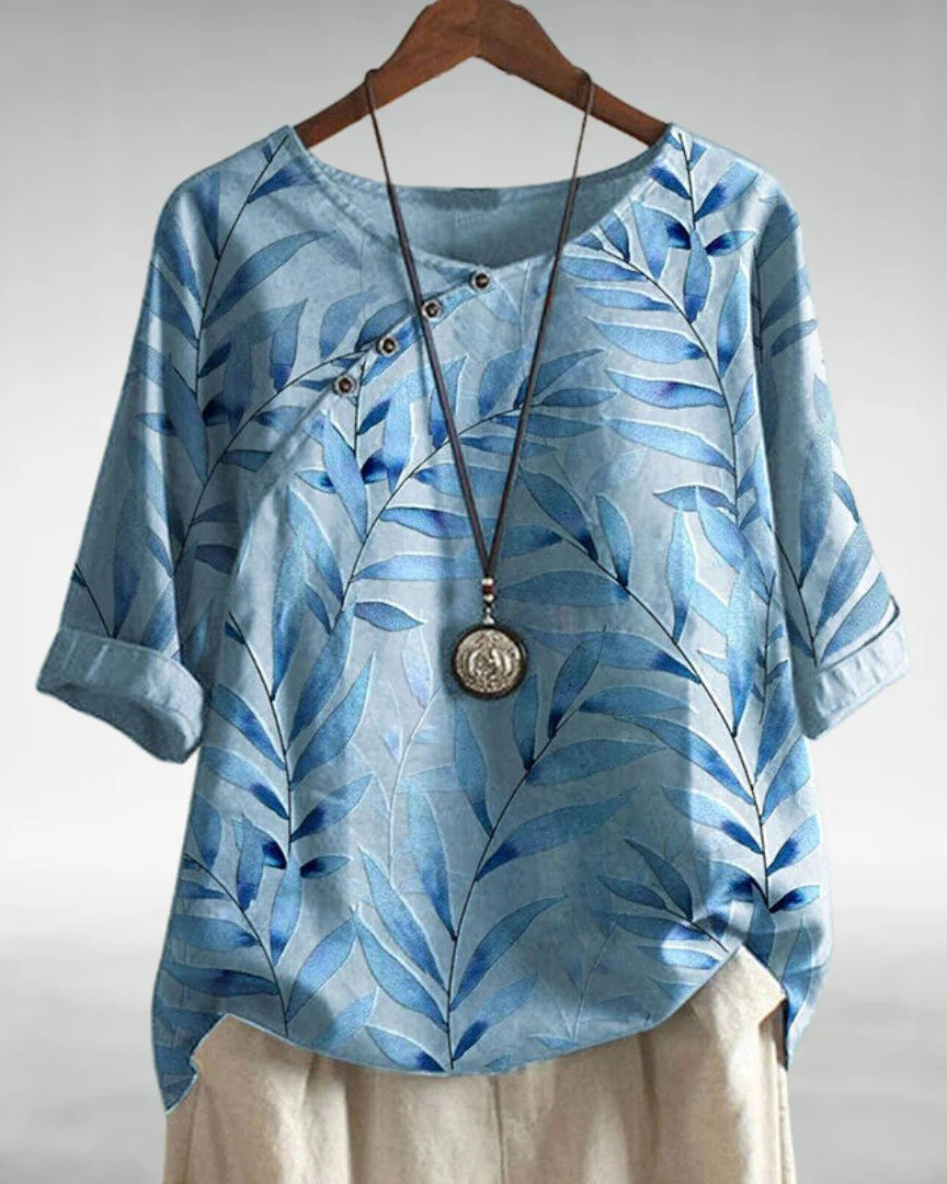 Lotte | Dames Hemd | Casual Dameshemden | Bloemenprint | Ademend Materiaal 1