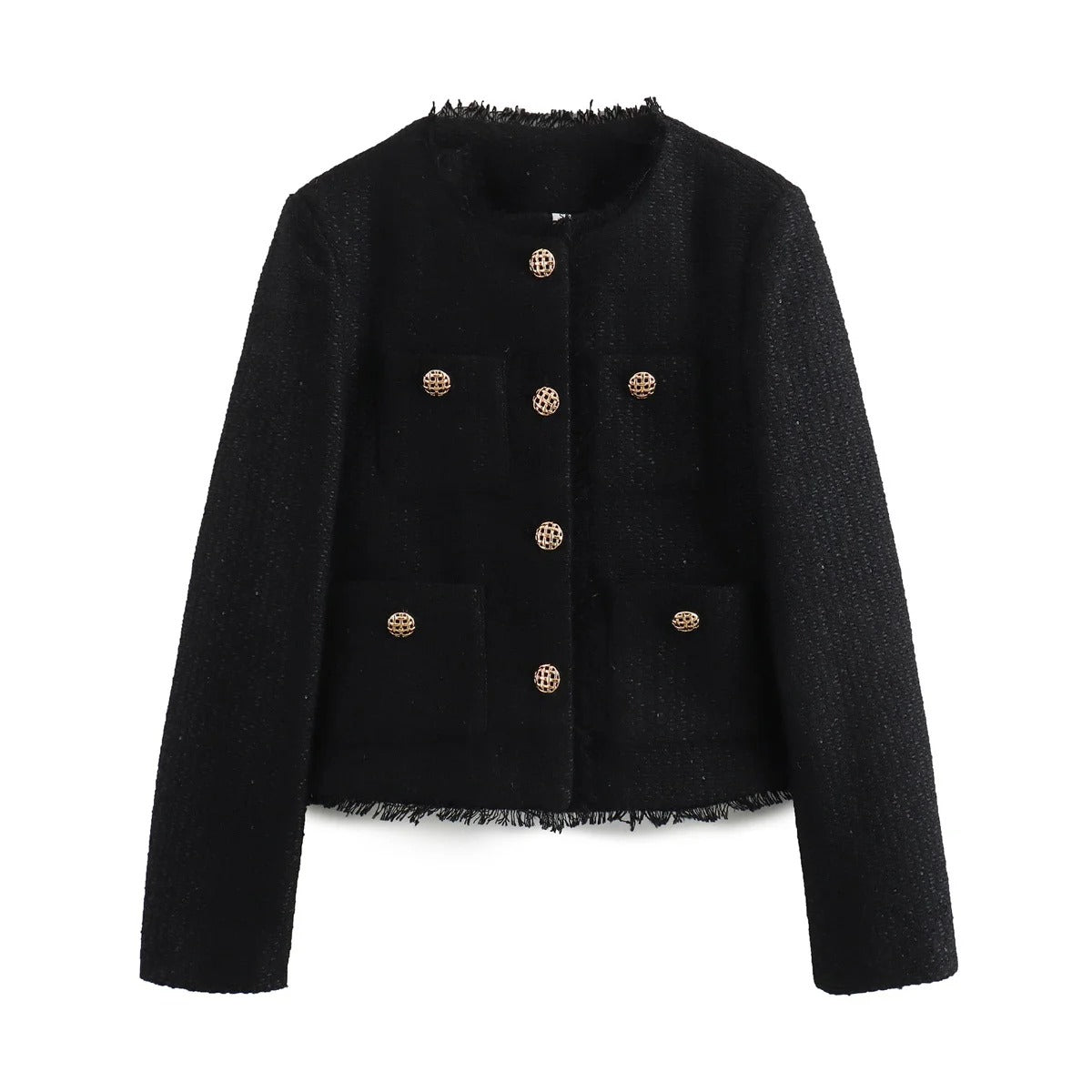 Laya | Gestructureerde damesblazer met luxe knopen en elegante afwerking voor elke gelegenheid
